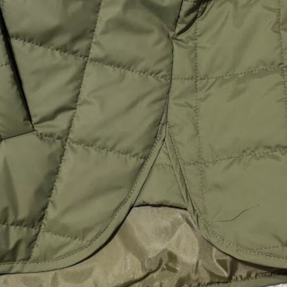 New - Olive Green Quilted Sleeveless Vest Size: L - Picture 6 of 8